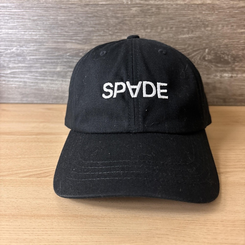 SPADE Hat Cap Strap Back Black Embroidered Dad Hat Cotton Yupoong Classic Mens